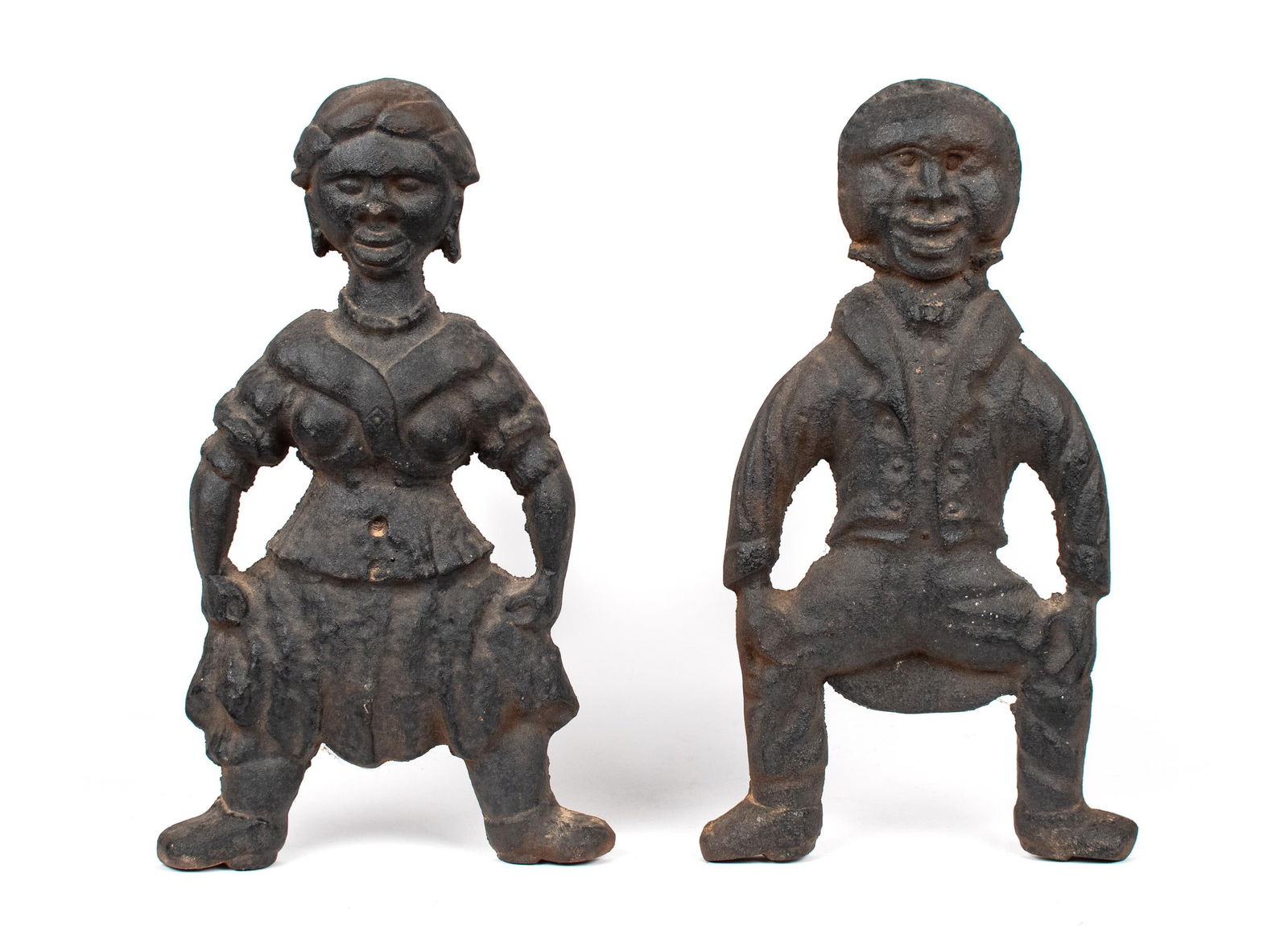 LATE 19TH C. FIGURAL ANDIRONS. (1 of 6)