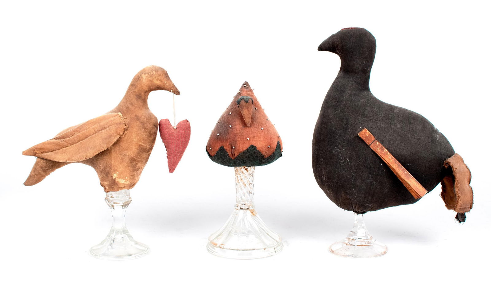 THREE FIGURAL MAKE-DO PIN CUSHIONS. (1 of 13)