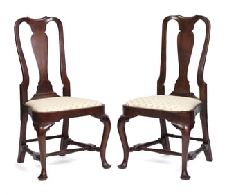 PR. OF 18TH C. BOSTON QUEEN ANNE SIDE CHAIRS.