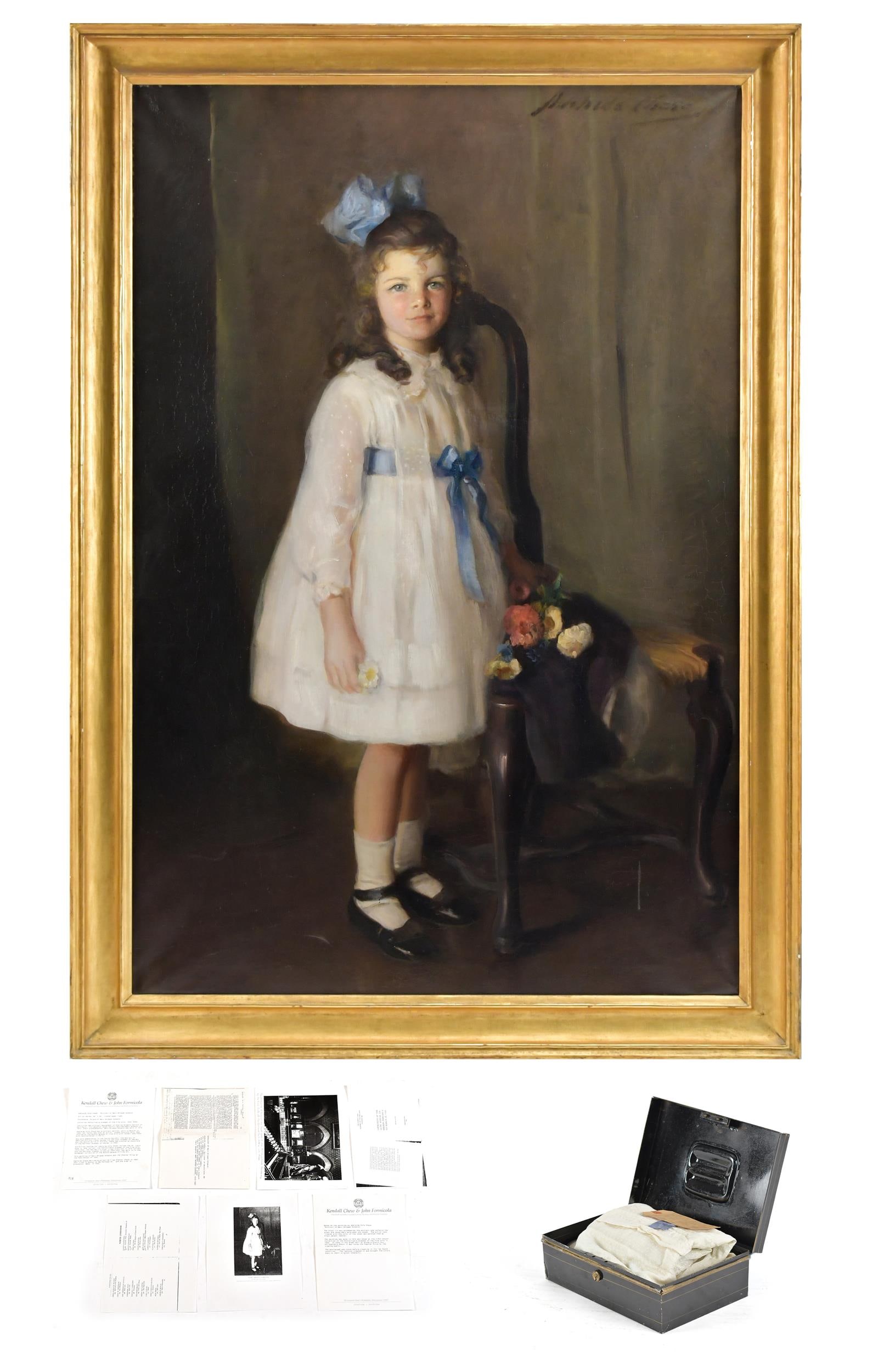 ADELAIDE COLE CHASE OIL, PORTRAIT OF MARY SCHENCK. (1 of 20)