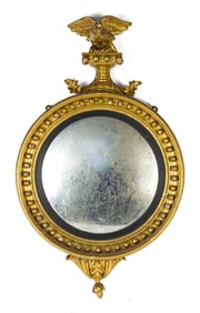 EARLY 19TH C. CONVEX MIRROR.