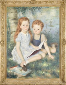 JOHN KOCH OIL, PORTRAIT OF SULLIVAN CHILDREN.