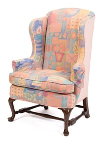 18TH C. BOSTON QUEEN ANNE WING CHAIR.
