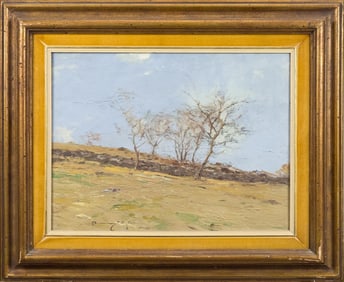 CHAUNCEY RYDER OIL ON CANVAS, LANDSCAPE.