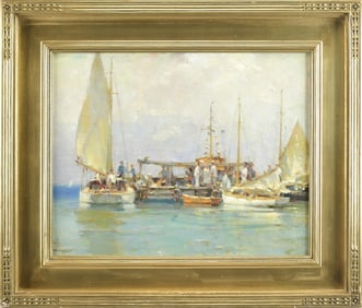 WALTER GRANVILLE-SMITH OIL, SUMMER MORNING 1934.