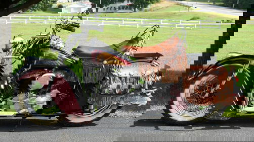 1947 INDIAN CHIEF ROADMASTER MOTORCYCLE.