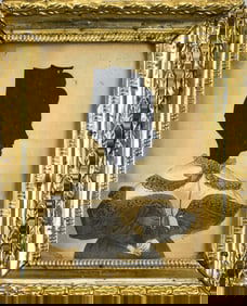 19TH C. SILHOUETTE PUFFY SLEEVE ARTIST.