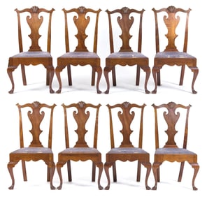 EIGHT 19TH C. AMERICAN DINING CHAIRS.