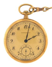 VINTAGE 18K GOLD TIFFANY & CO. POCKET WATCH.
