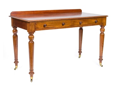 CHARLES HINDLEY & SONS ENGLISH MAHOGANY DESK.