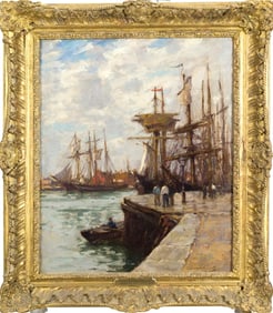 TERRICK WILLIAMS OIL, MORNING, POOLE HARBOUR.
