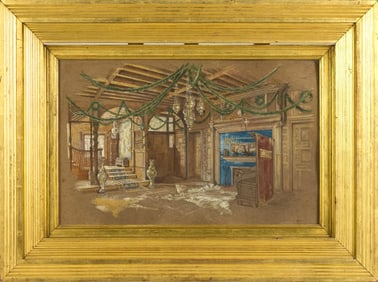 WHISTLER SKETCH OF BALTIMORE WINANS PARLOR.