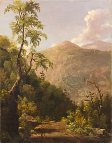 19TH C. HUDSON RIVER SCHOOL OIL, LANDSCAPE.