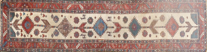 ANTIQUE ORIENTAL RUG, RUNNER.