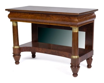19TH C. EMPIRE MAHOGANY PIER TABLE.