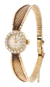 CAPTAIN KANGAROO'S WIFE'S VINTAGE 14K GOLD WATCH.