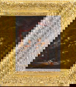 18TH C. OR EARLIER LEIDEN SCHOOL OIL, THE DENTIST.