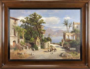 KARL GUSTAV RODDE OIL, ITALIAN PORT TOWN.