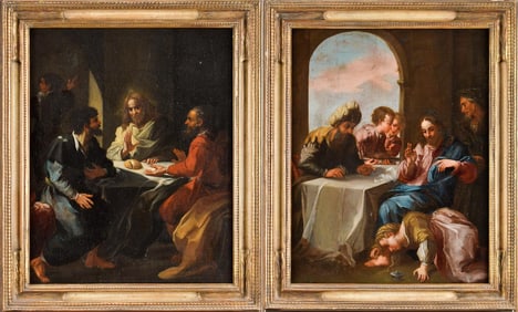 TWO RELIGIOUS OILS, CIRCLE OF BENEDETTO LUTI.