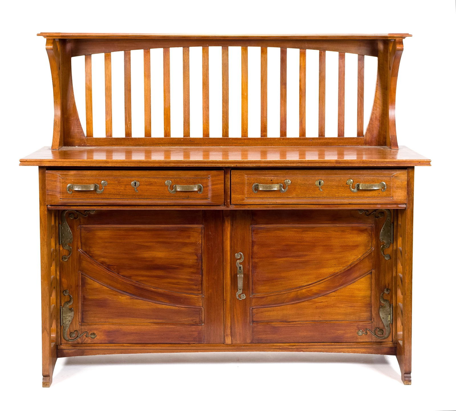 ART NOUVEAU SEURRIER BOVY MAHOGANY SIDE BOARD. (1 of 15)