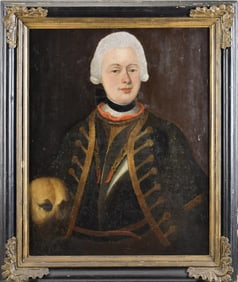 T.F. SCHMIDT OIL PORTRAIT OF SOLDIER.