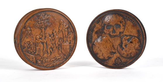 TWO 18TH C. SNUFF BOXES.