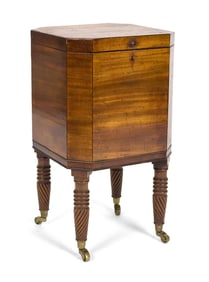 19TH C. REGENCY MAHOGANY CELLARETTE.