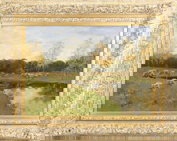 19TH C. OIL ON CANVAS, WILLEM STEELINK, LANDSCAPE.