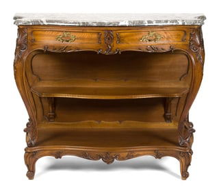 LATE 19TH C. MARBLE TOP CONSOLE.