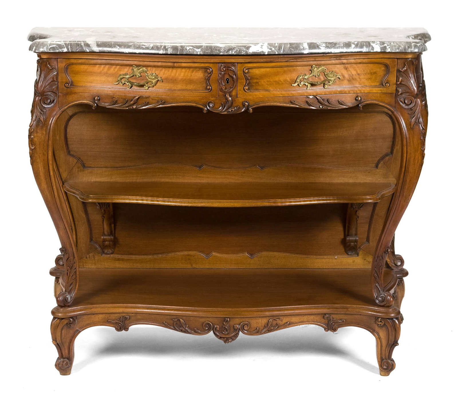 LATE 19TH C. MARBLE TOP CONSOLE. (1 of 13)