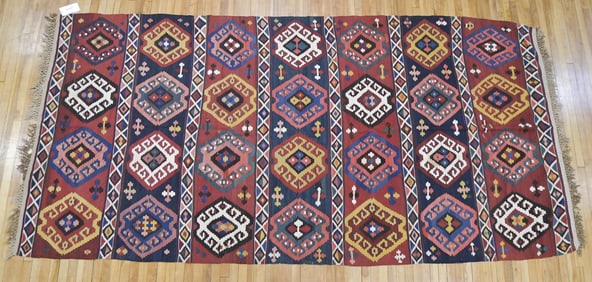 ANTIQUE KILIM FLATWEAVE RUG.