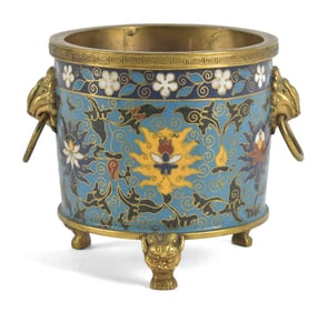 ANTIQUE SIGNED CHINESE CLOISONNE CENSER.