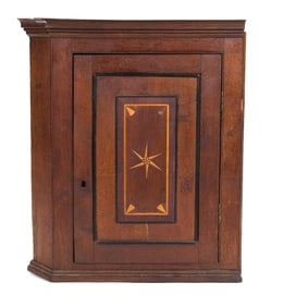 18TH C. ENGLISH NAUTICAL CORNER CABINET.