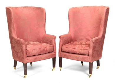 PAIR OF ENGLISH HEPPLEWHITE BOUDOIR CHAIRS.