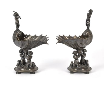 PR. ELKINGTON SILVER PLATED NEOCLASSICAL COMPOTES.