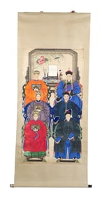 ANTIQUE CHINESE ANCESTRAL SCROLL PAINTING.