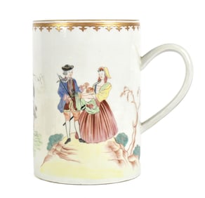LATE 19TH C. CHINESE EXPORT TANKARD.