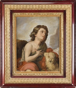 ANTIQUE OIL AFTER ESTEBAN MURILLO, ST. JOHN BAPTIST.