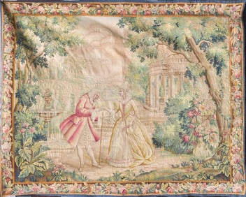 EARLY 20TH C. EDGEWATER LOOMS SIGNED TAPESTRY.