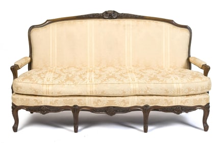 19TH C. CARVED FRENCH SOFA.