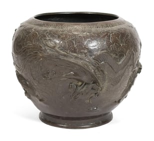 19TH C. ASIAN BRONZE JARDINERE.