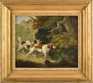GEORGE MORELAND ATTRIB. OIL, SPANIELS.