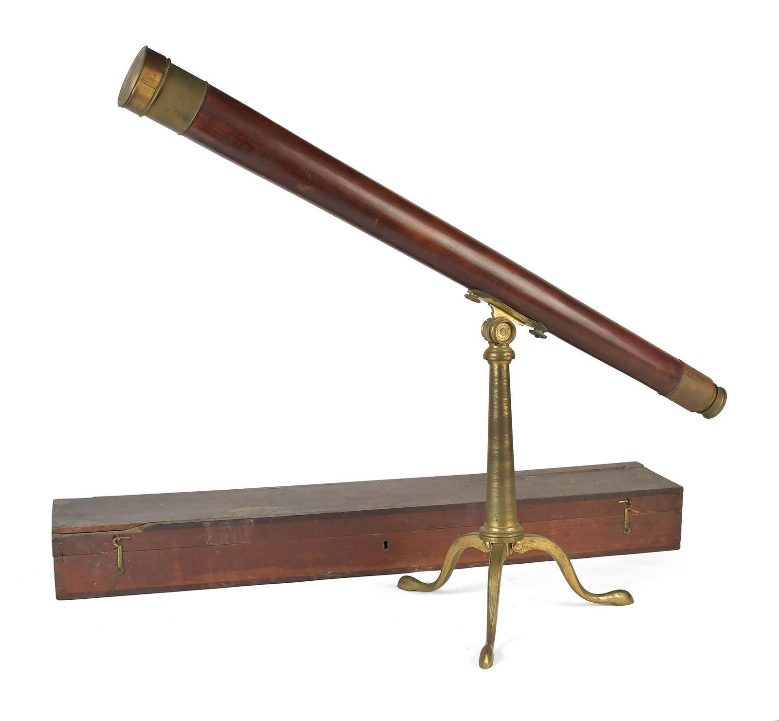 19TH C. TELESCOPE WITH CASE. (1 of 10)