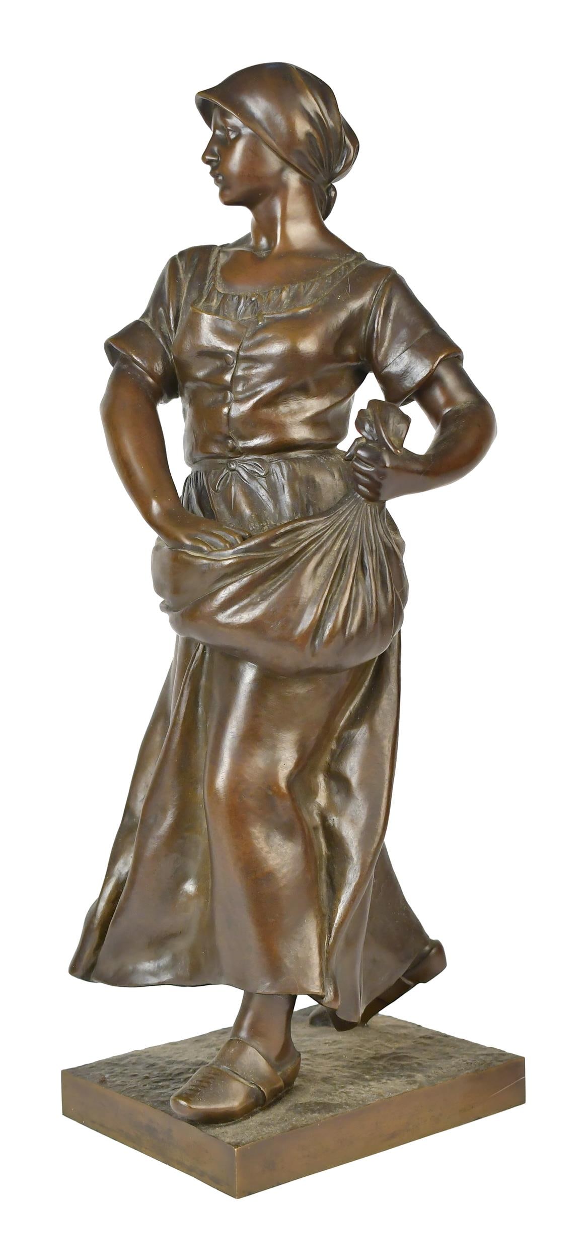 ANTONIN LARROUX BRONZE, THE SOWER. (1 of 13)