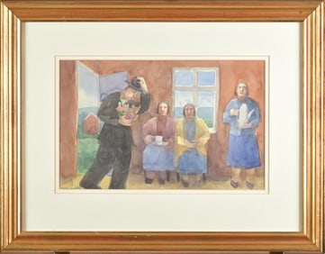 KAROLINA LARUSDOTTIR WATERCOLOR, MORNING LADIES.