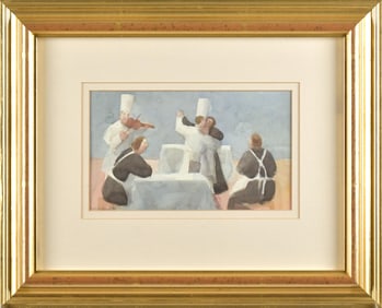 KAROLINA LARUSDOTTIR WATERCOLOR, THE MUSIC GOES ON.