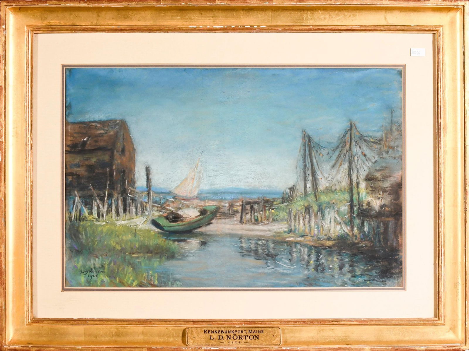 LOUIS DOYLE NORTON PASTEL, KENNEBUNKPORT WHARF. (1 of 6)