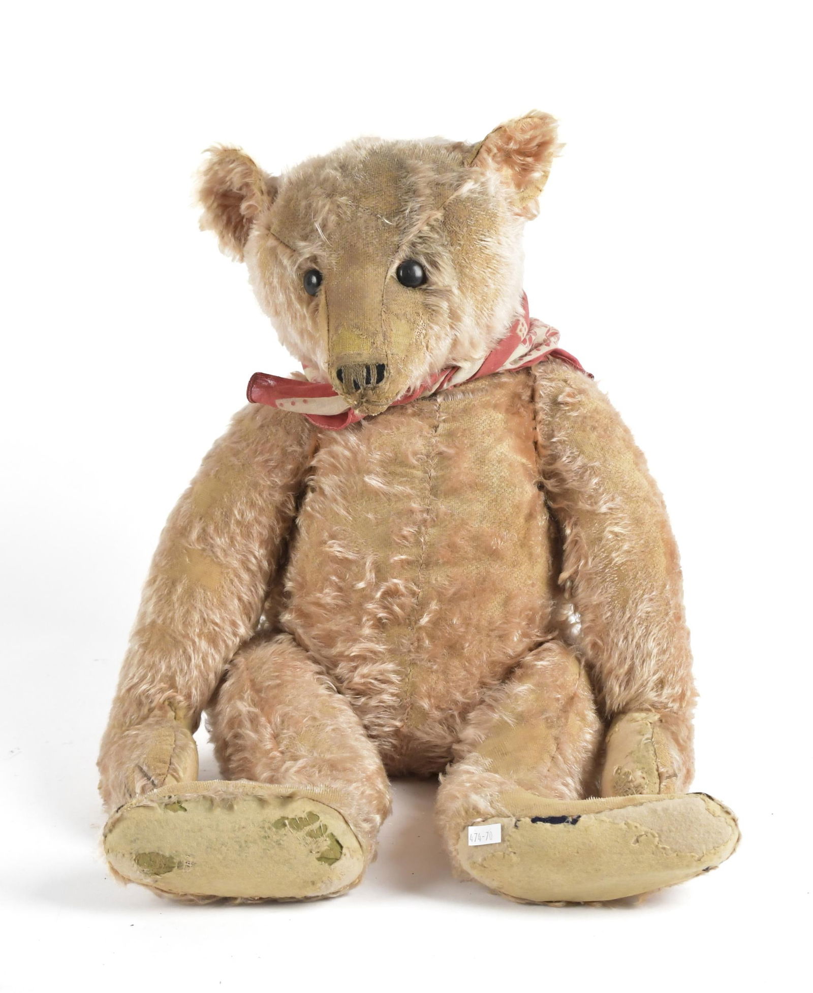 ANTIQUE STEIFF MOHAIR BEAR, WITH BUTTON. (1 of 14)