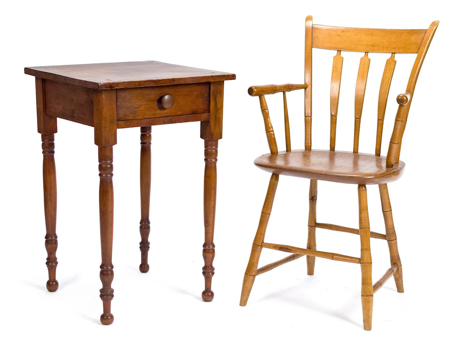 SHERATON ONE DRAWER STAND WITH WINDSOR CHAIR. (1 of 18)