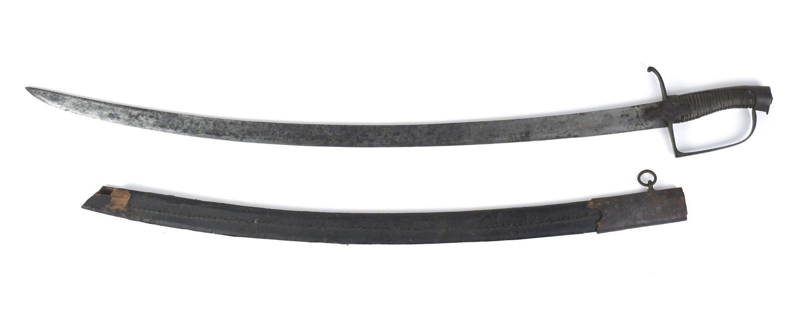 18TH C. SWORD WITH SHEATH. (1 of 20)